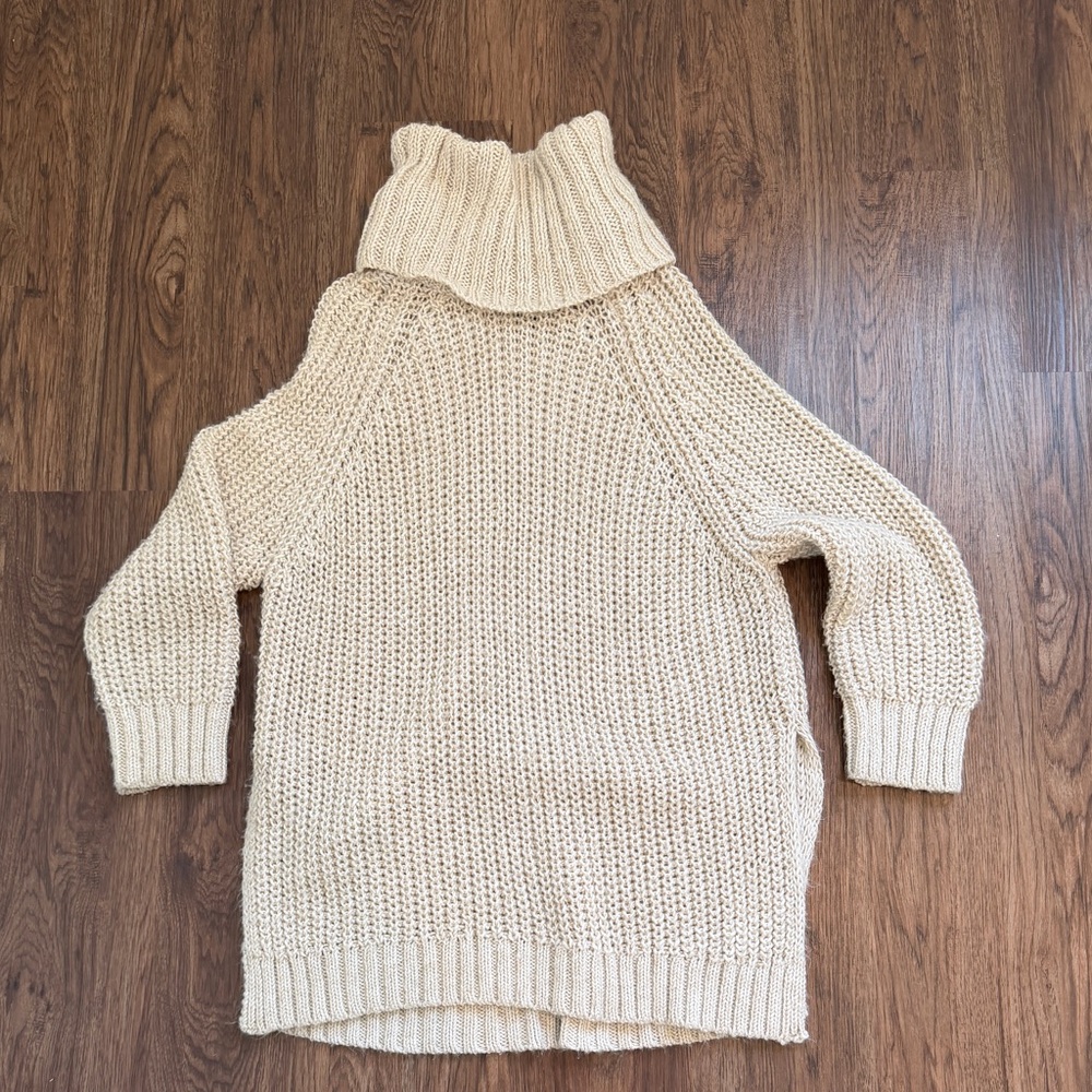 Cozy Cream Turtleneck Sweater Dress